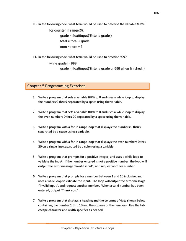 Introduction to Python Programming: Starting Out with IDLE - Repetition Structure- Loops 18